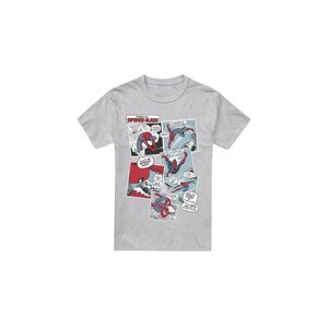 Spider-Man Mens Panel Collage T-Shirt / Sport Heather
